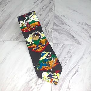 NWT LOONEY TUNES MANIA  Tie Novelty Golf Theme 1994